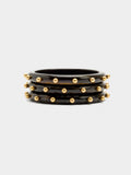 Set De Pulseras Efecto Piedra Con Esferas