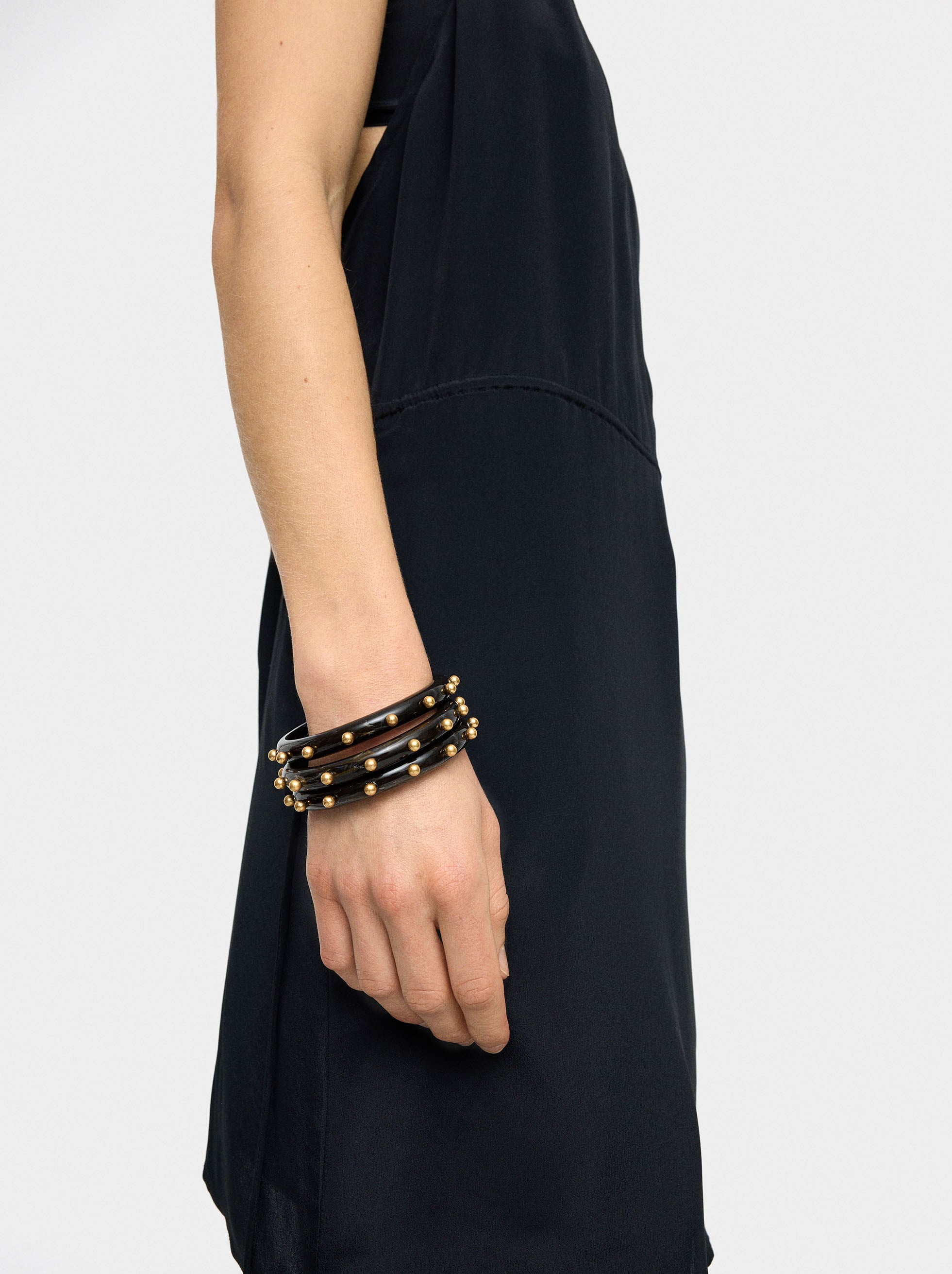 Set De Pulseras Efecto Piedra Con Esferas