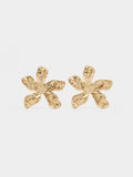 Pendientes Maxi Flor Con Textura