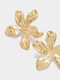 Pendientes Maxi Flor Con Textura