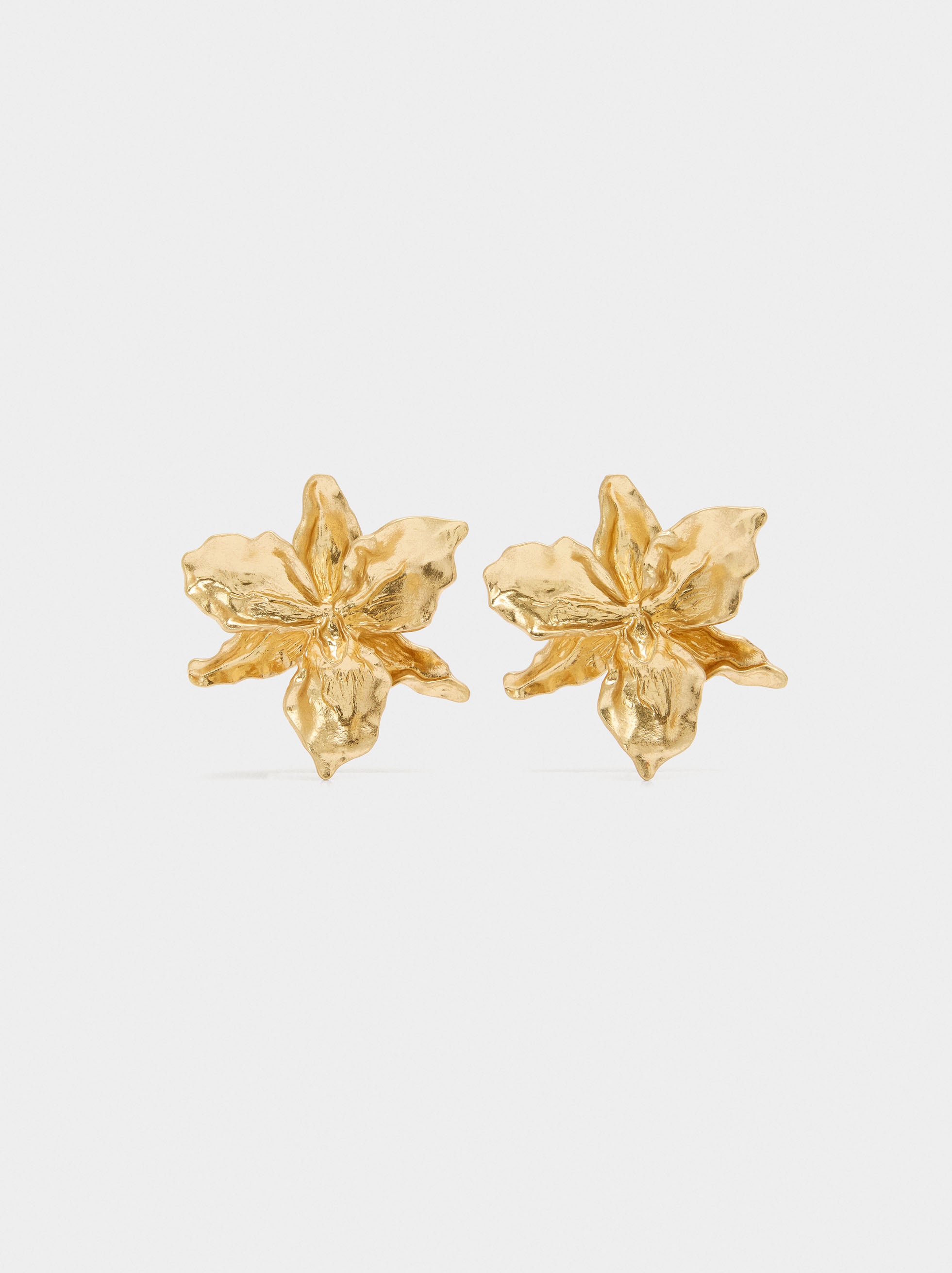 Pendientes Maxi Flor Con Relieve