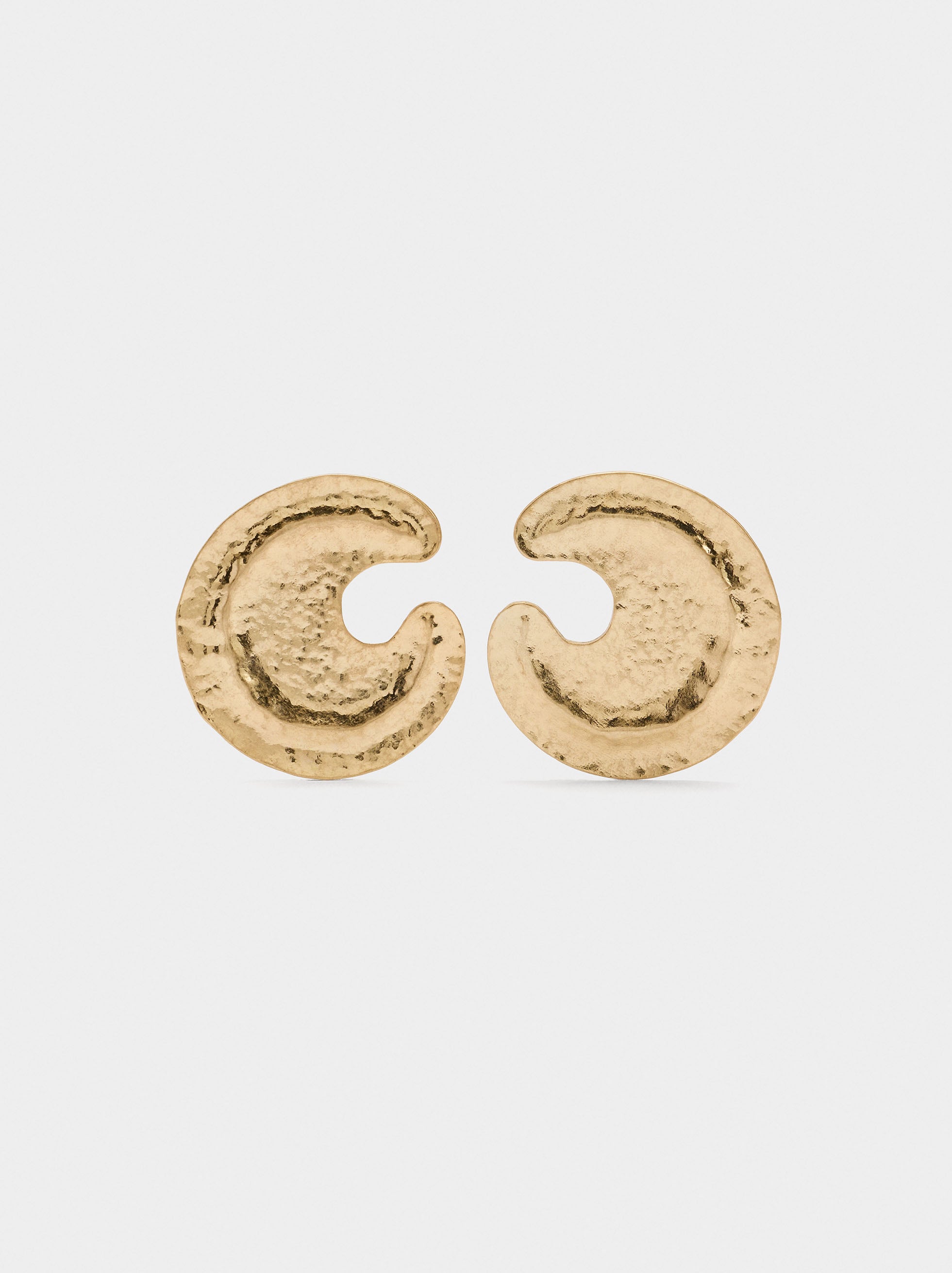 Pendientes Maxi Redondos Con Relieve
