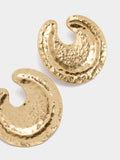 Pendientes Maxi Redondos Con Relieve