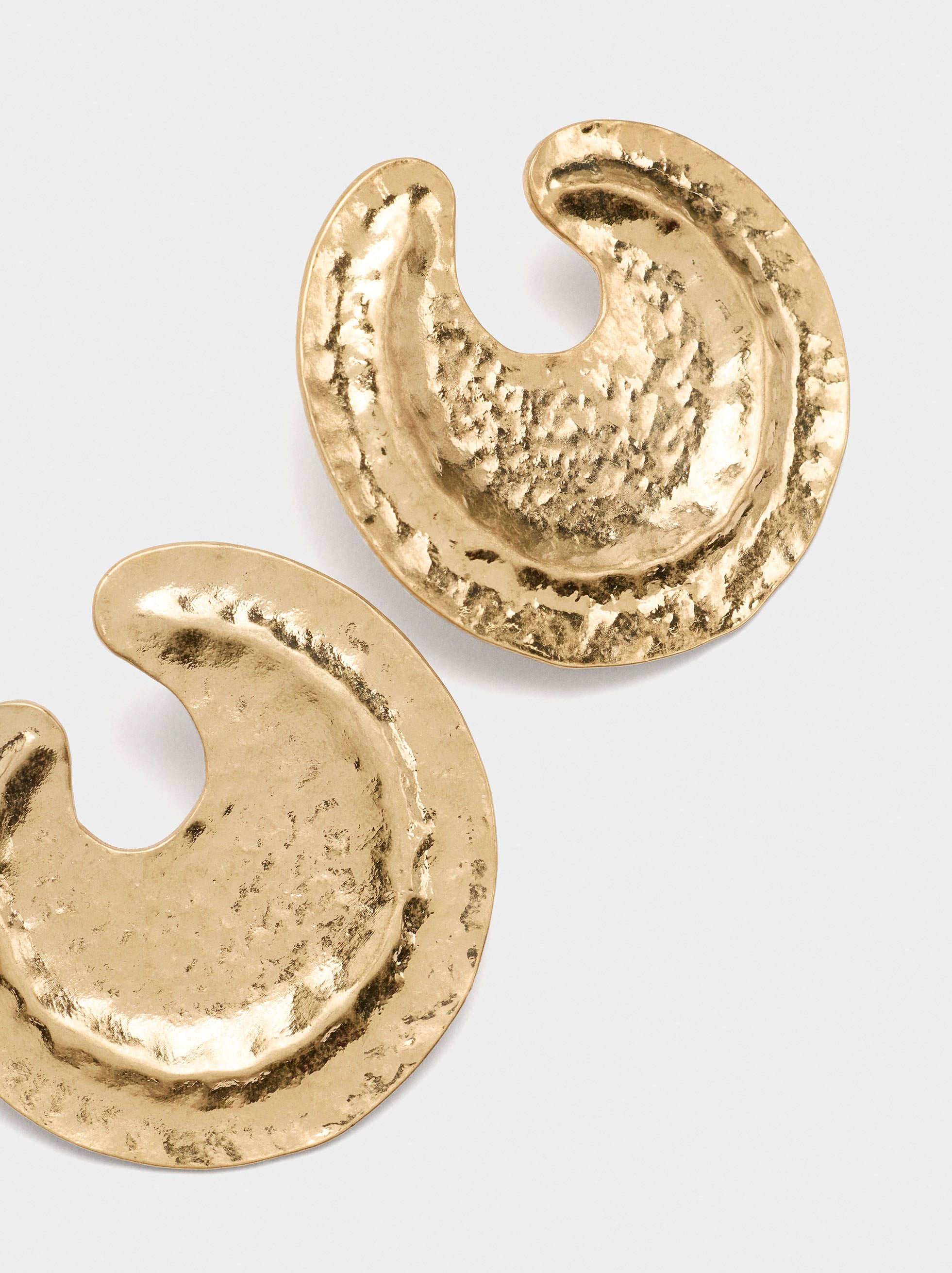 Pendientes Maxi Redondos Con Relieve