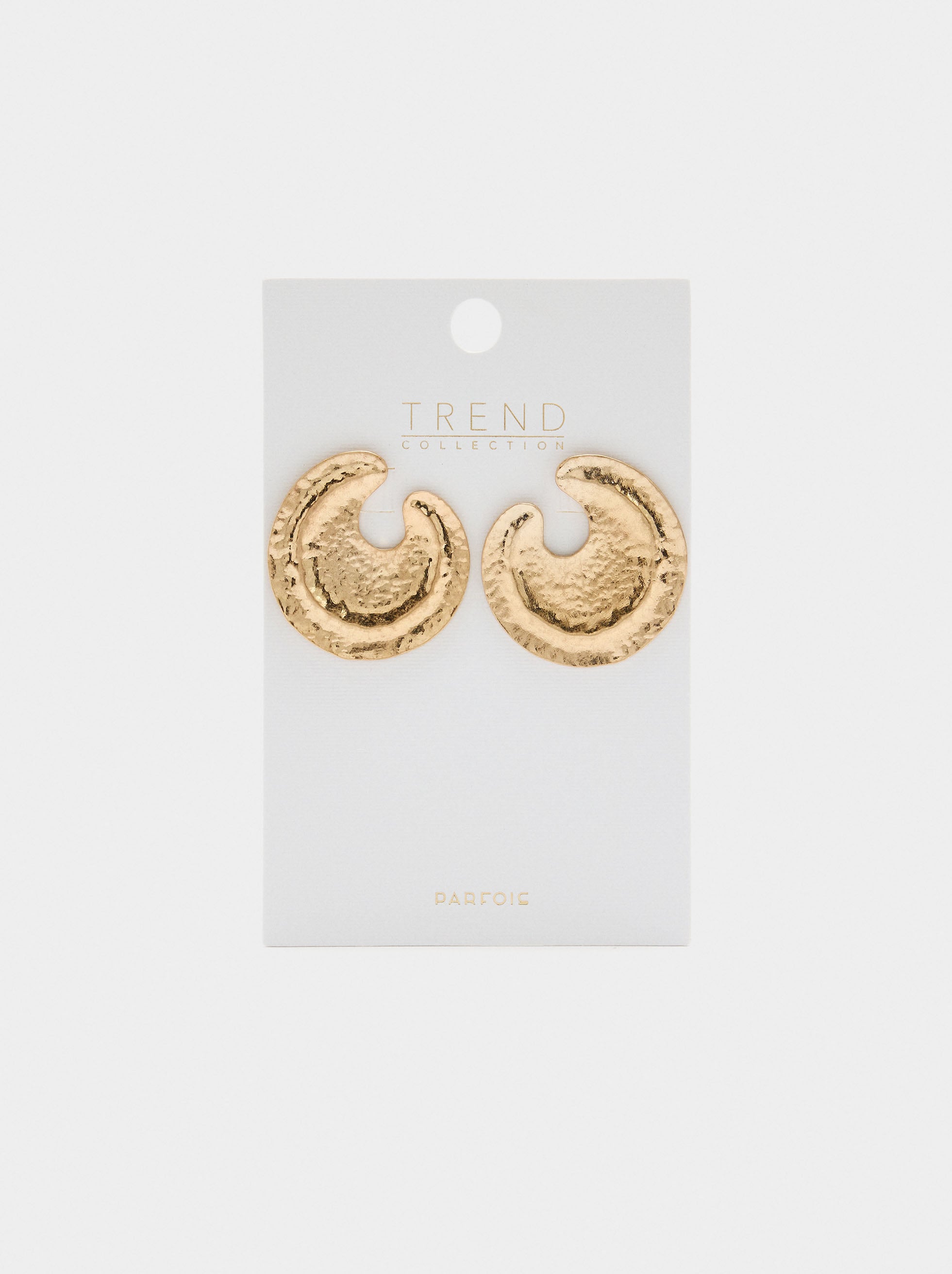 Pendientes Maxi Redondos Con Relieve