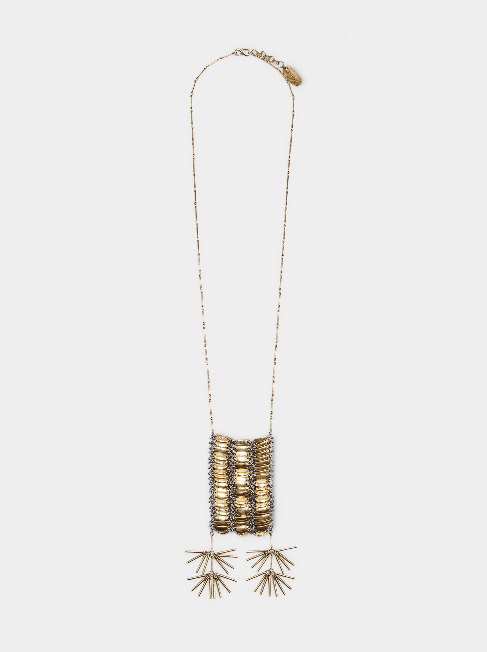 Collar Con Colgante De Bolsillo Bicolor