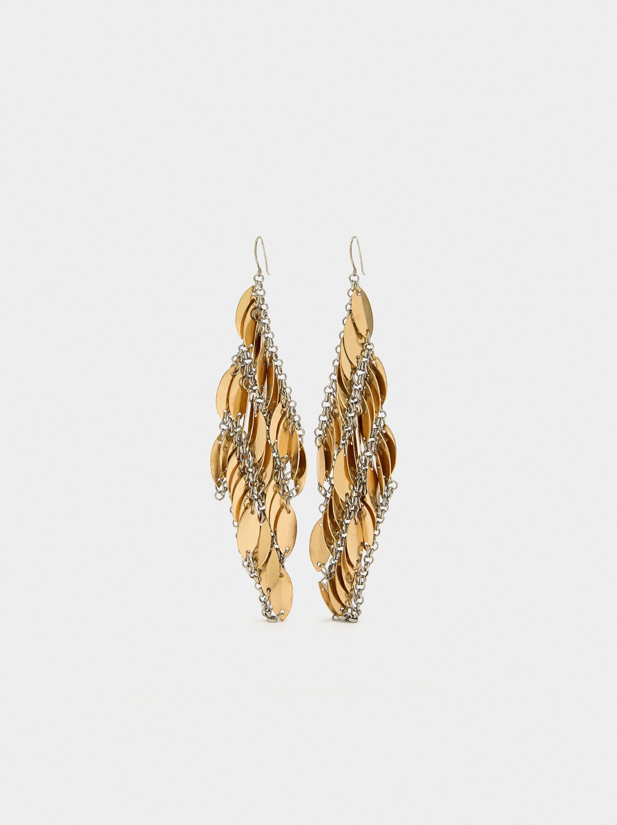 Pendientes Maxi Largos De Múltiples Pétalos