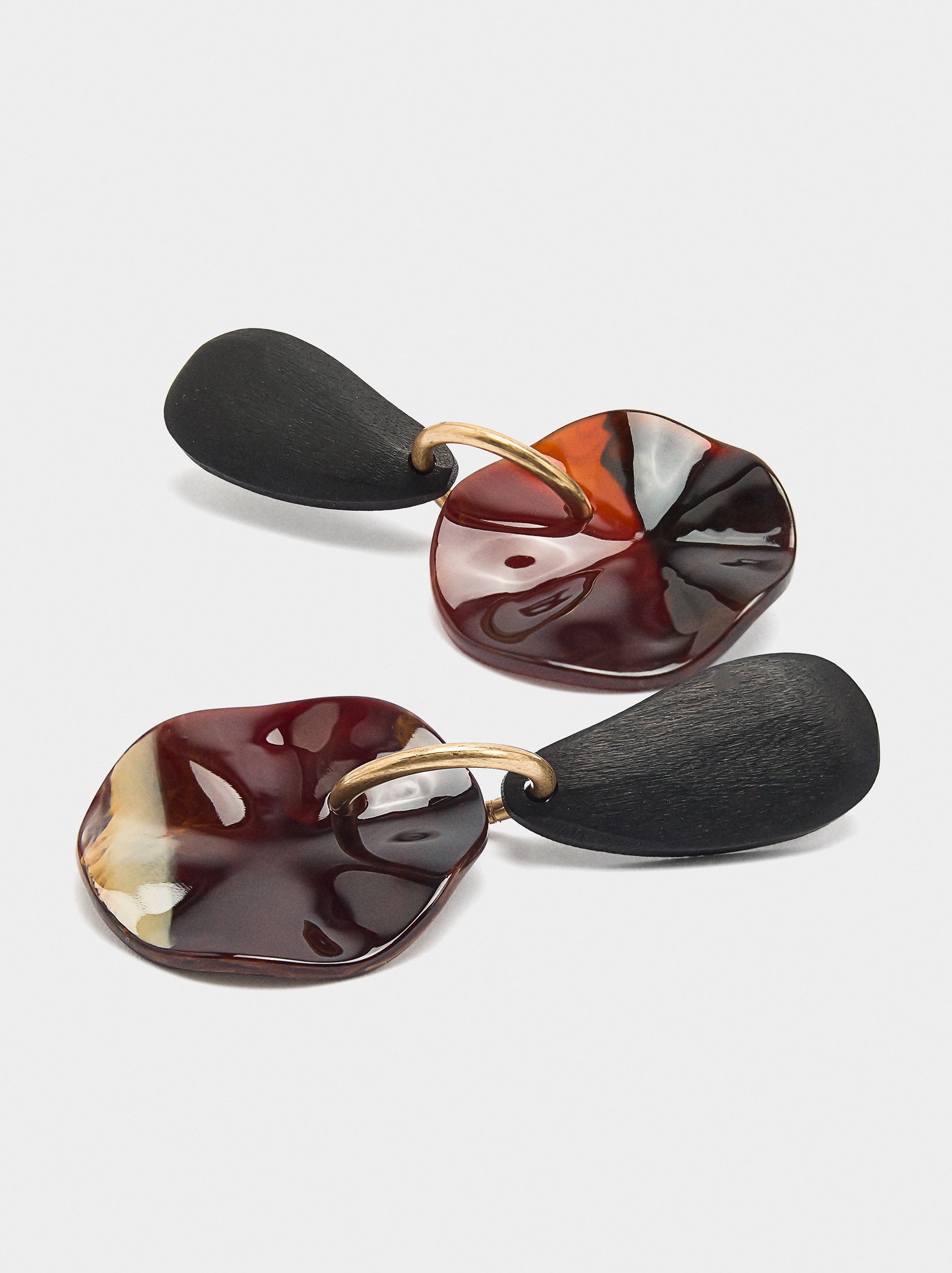 Pendientes Maxi Con Madera