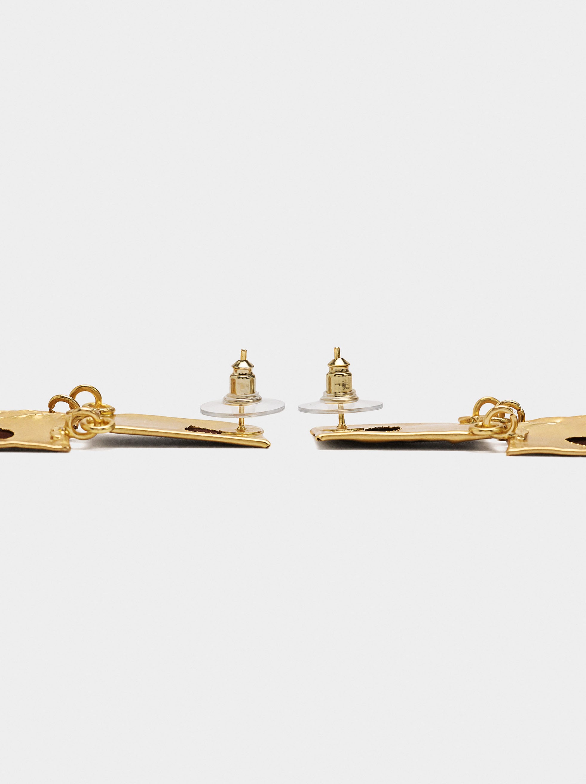Pendientes Maxi Rectangulares Con Barras