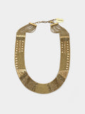 Collar Corto Y Ancho Con Abalorios