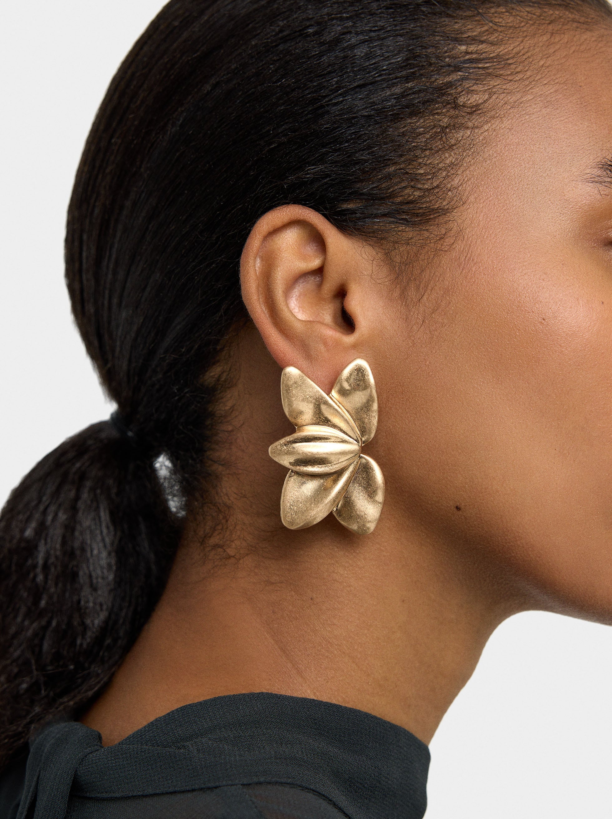 Pendientes Maxi Media Flor