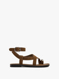 Sandalias De Piel Cruzadas Detalle Metálico
