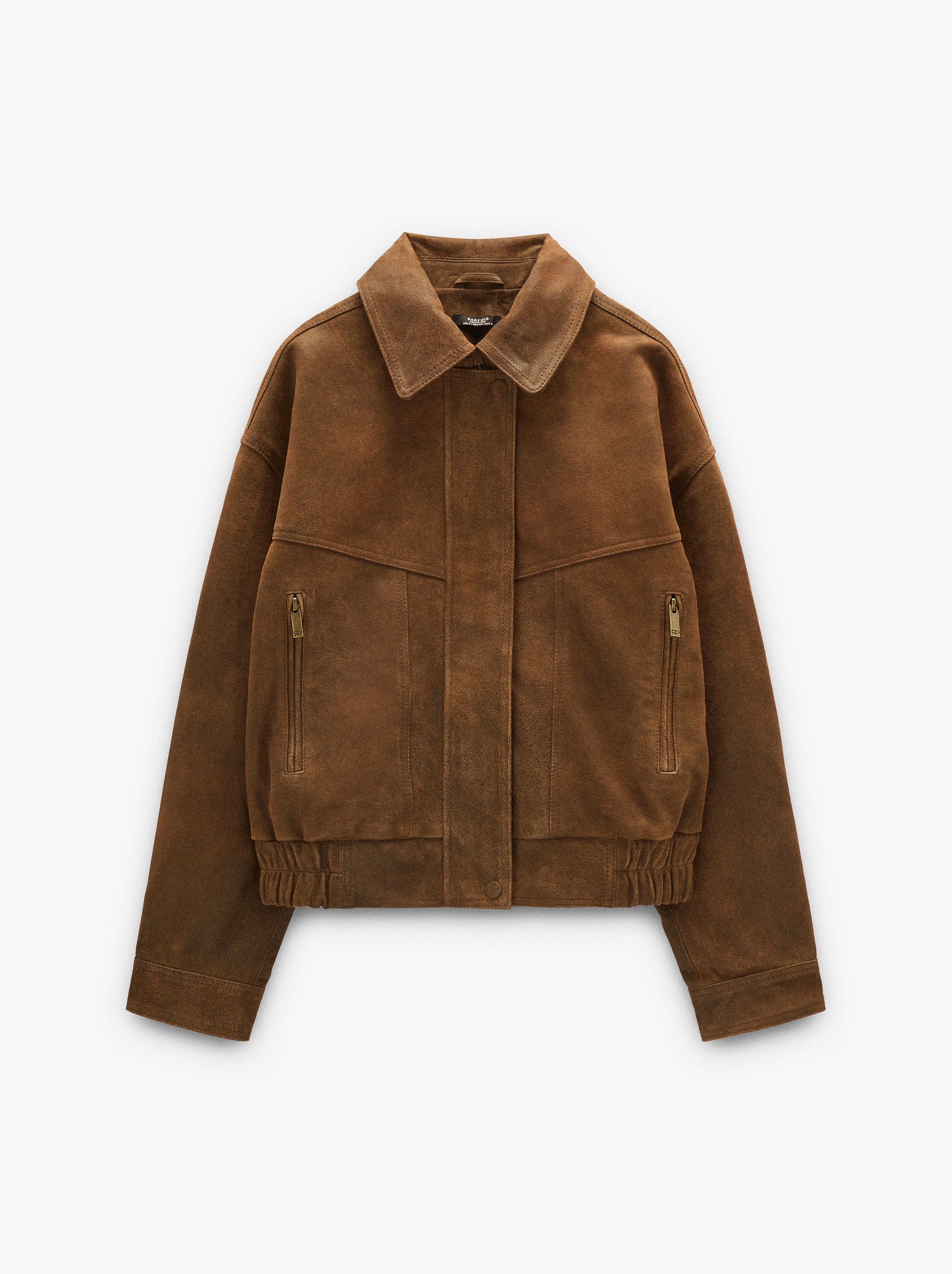 Chaqueta De Piel Efecto Desgastado