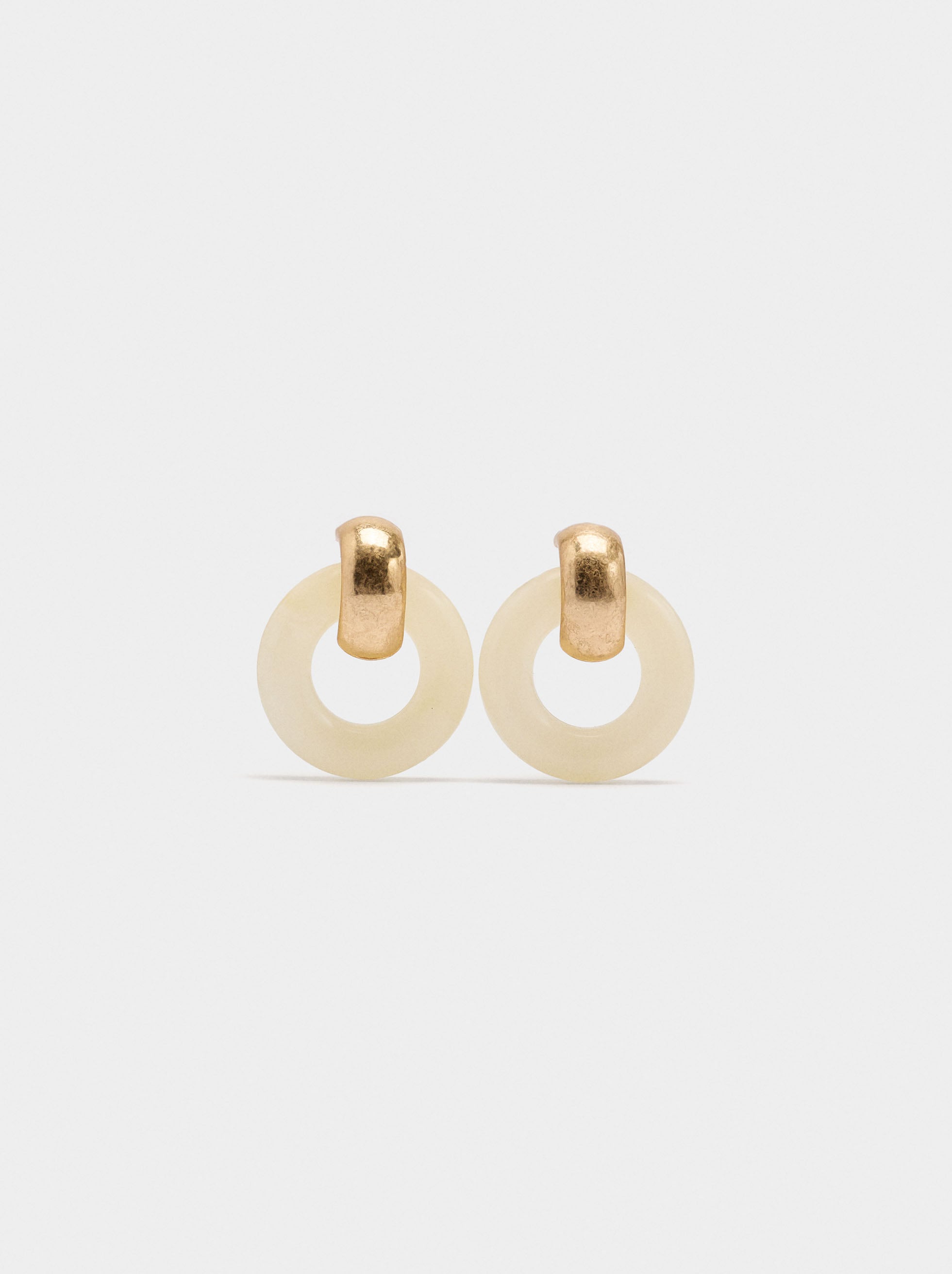 Pendientes De Aro Con Resina