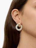 Pendientes De Aro Con Resina