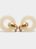 Pendientes De Aro Con Resina