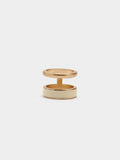 Anillo Doble Con Esmalte