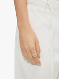 Anillo Doble Con Esmalte