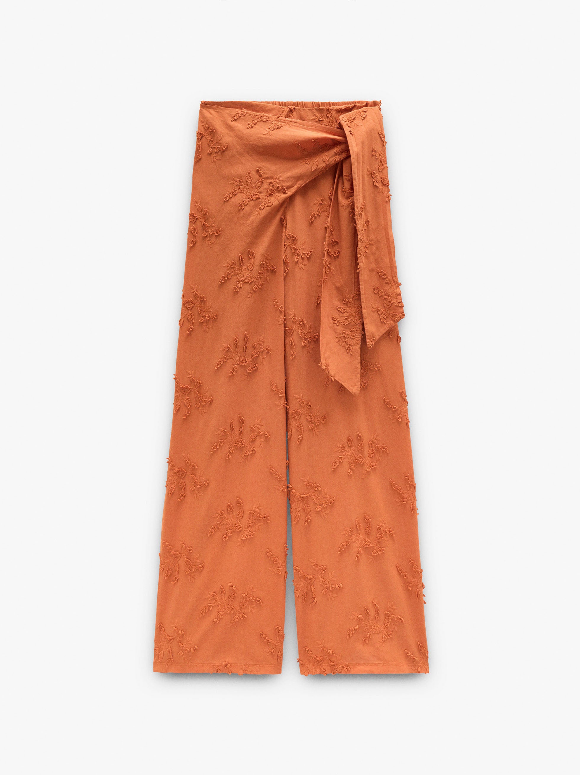 Pantalón Con Bordados 100% Algodón