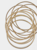 Set De Pulseras Lisas Y Entrelazadas