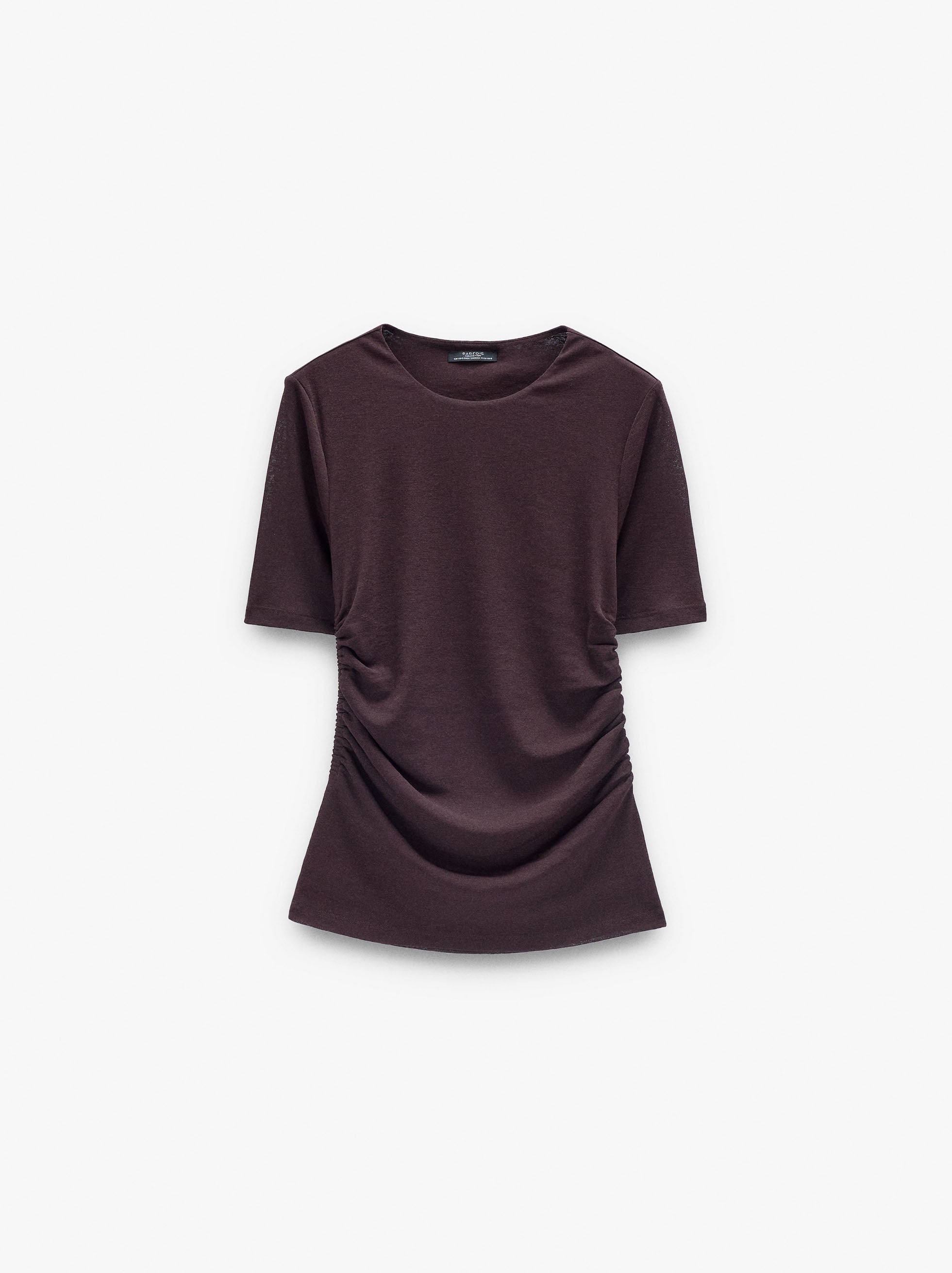 Blusa Lisa Con Fruncidos