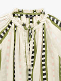 Blusa Estampado Contraste 100% Algodón