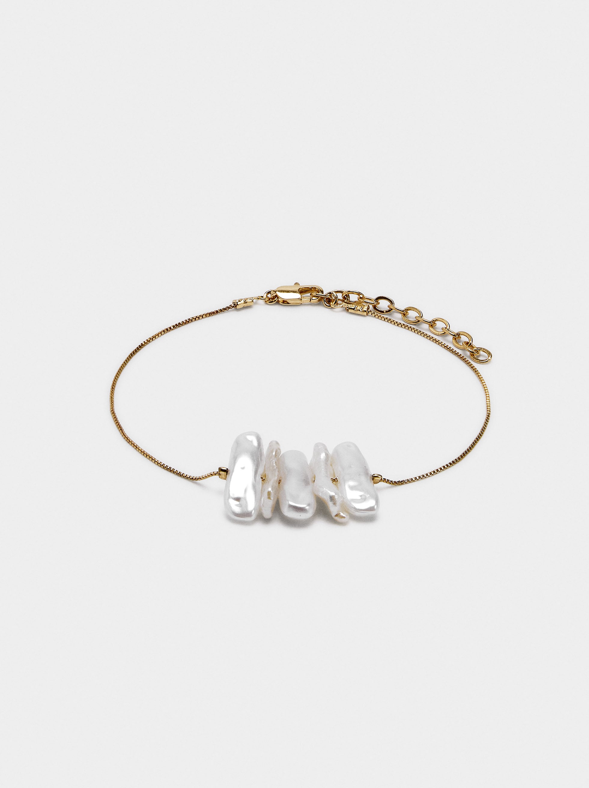 Pulsera Barras De Perla De Agua Dulce