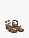 Sandalias De Tiras Con Tacón Ancho