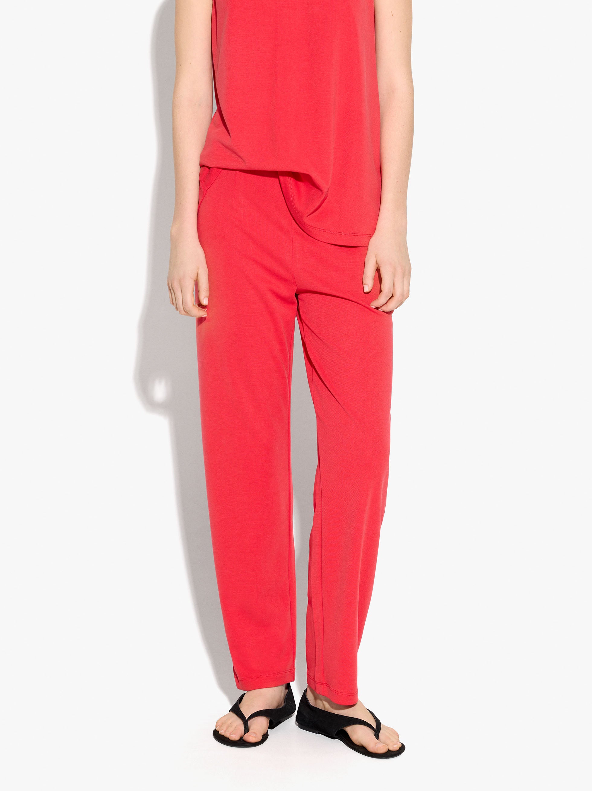 Pantalón Fluido Con Cintura Elástica