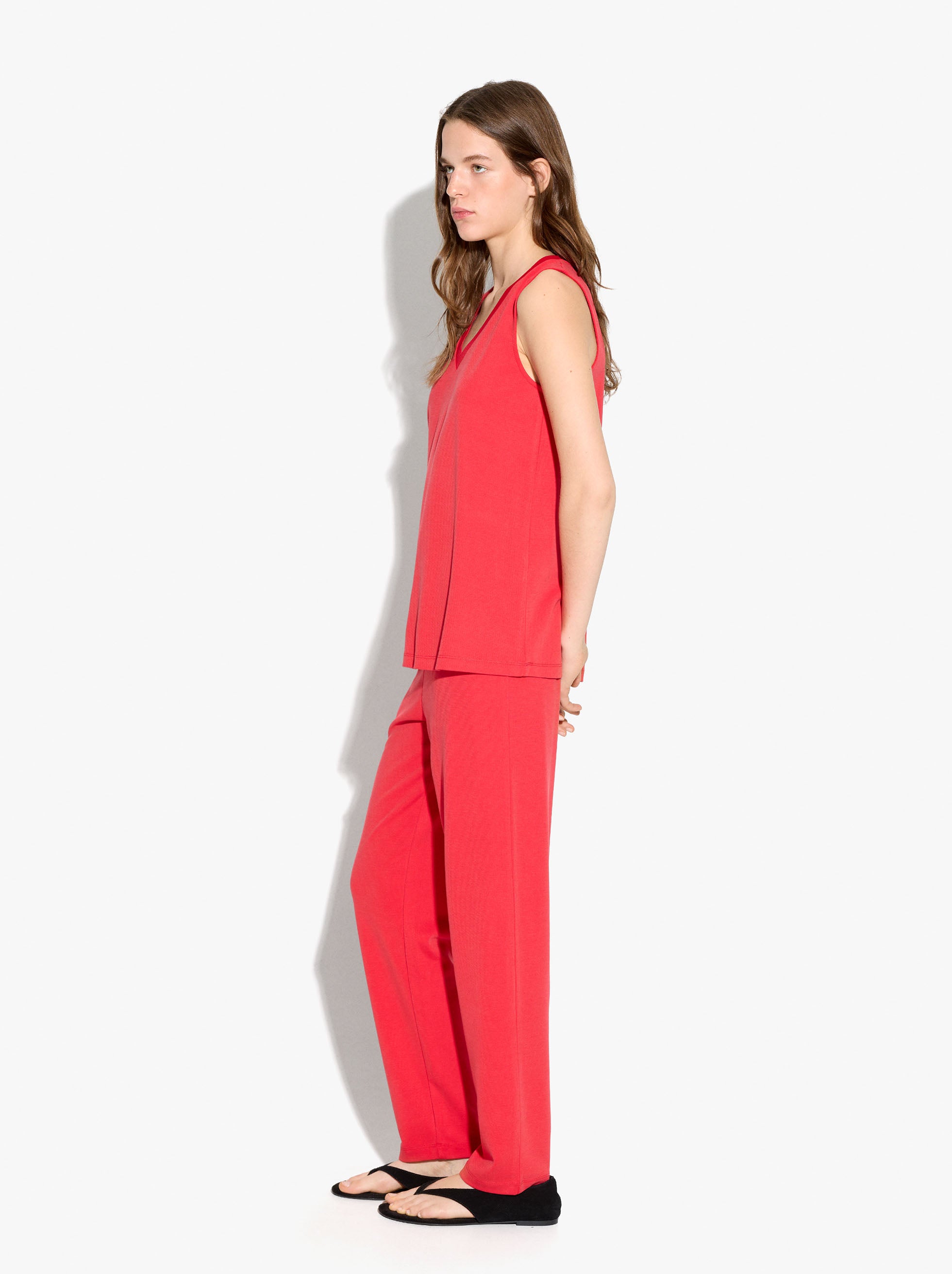 Pantalón Fluido Con Cintura Elástica
