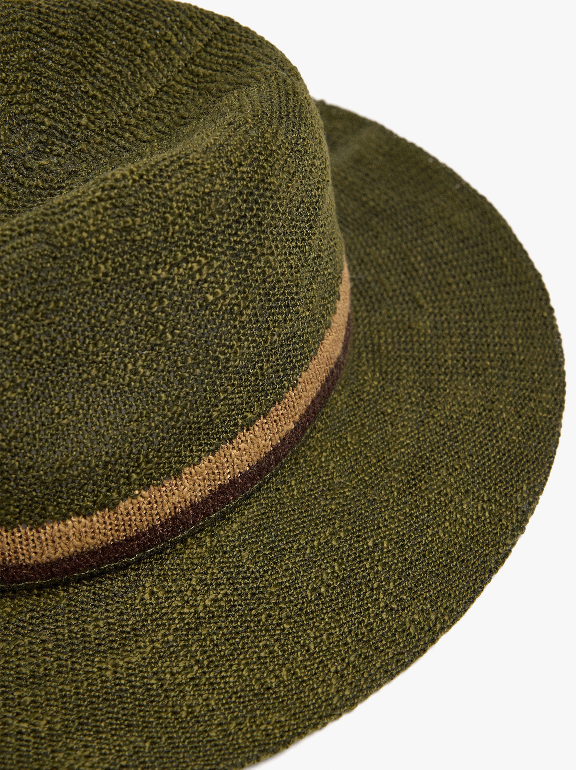 Sombrero De Punto Detalle Bicolor
