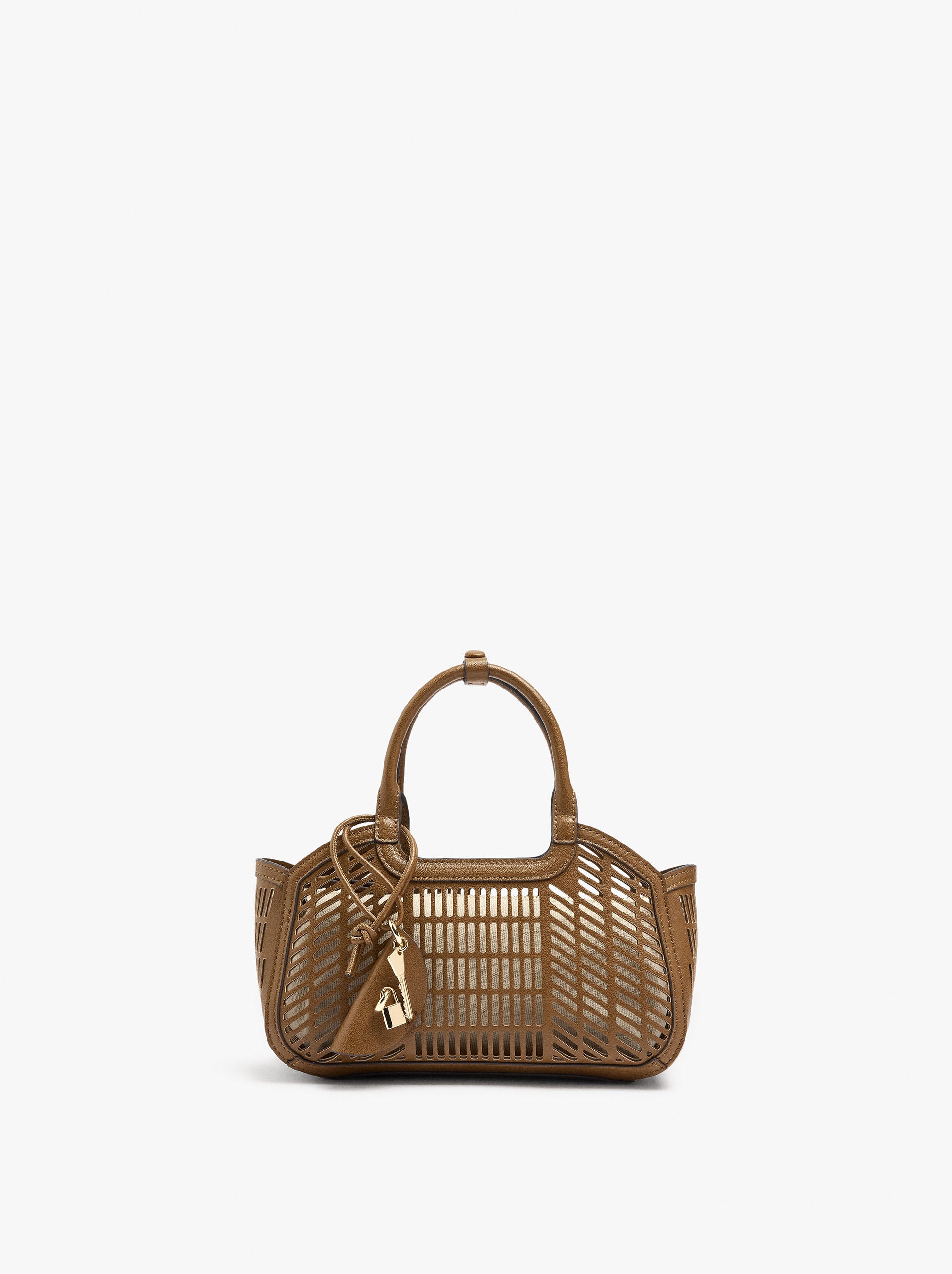 Bolso Tote Perforado Con Bolso Removible M