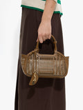 Bolso Tote Perforado Con Bolso Removible M