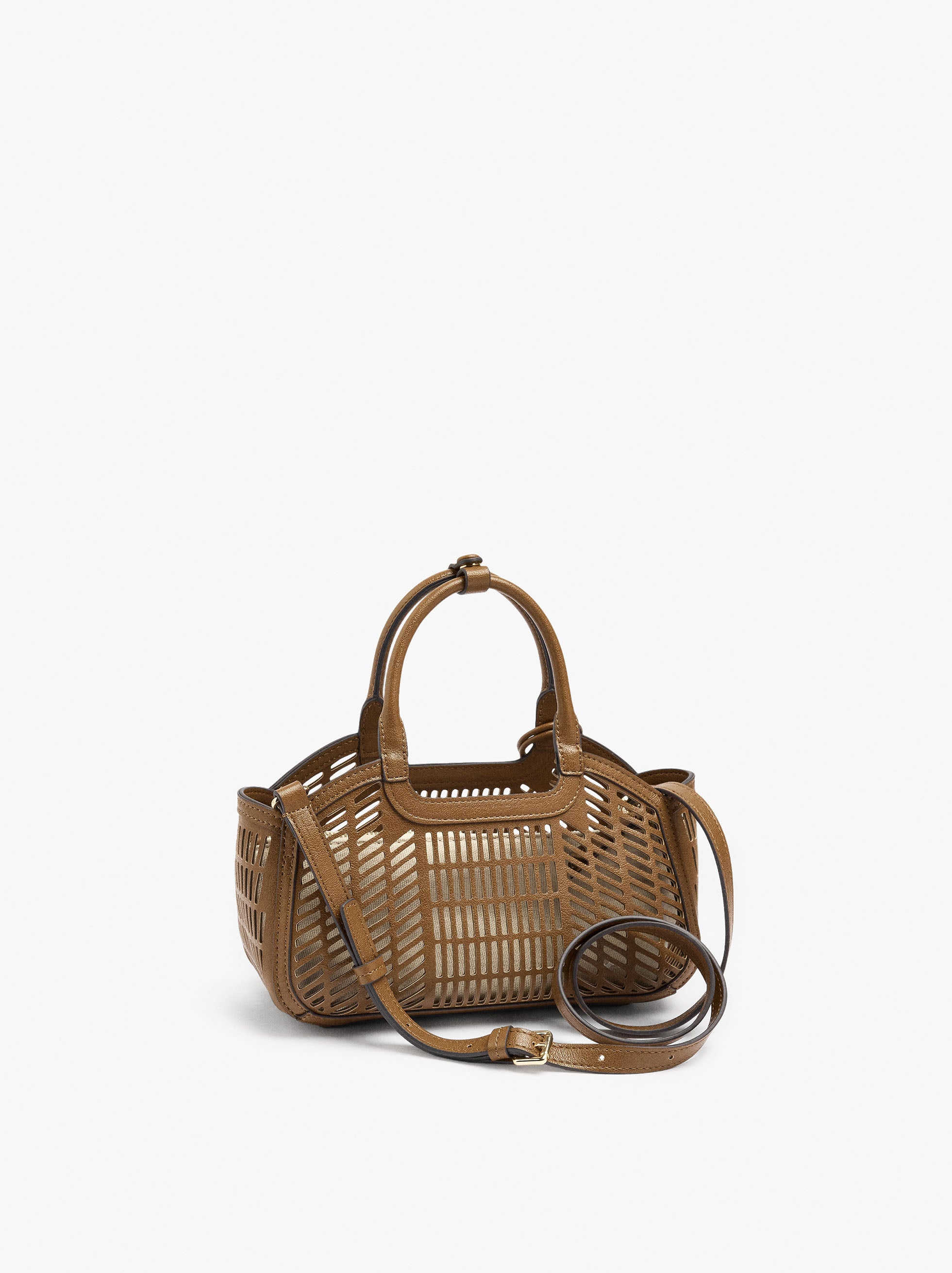 Bolso Tote Perforado Con Bolso Removible M