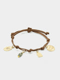Pulsera Cordón De Piel Con Charms