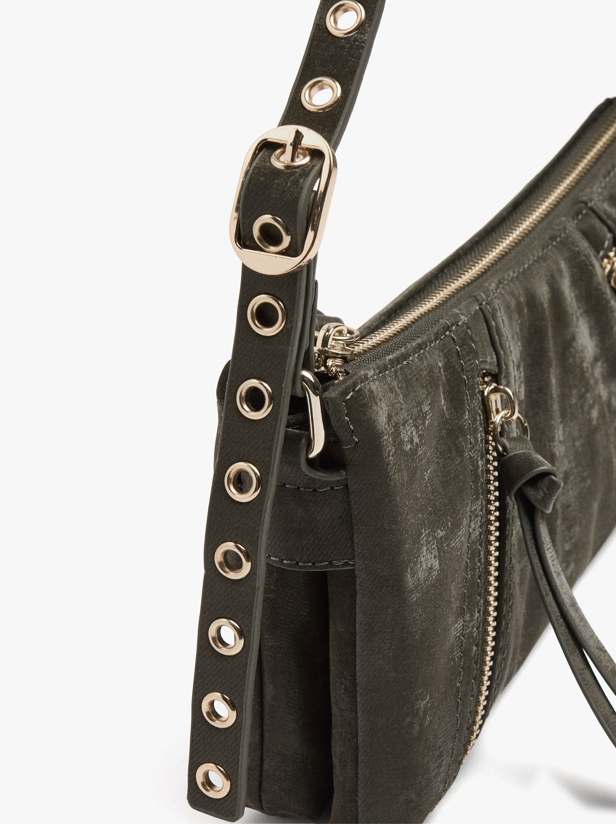 Bolso De Hombro Efecto Desgastado