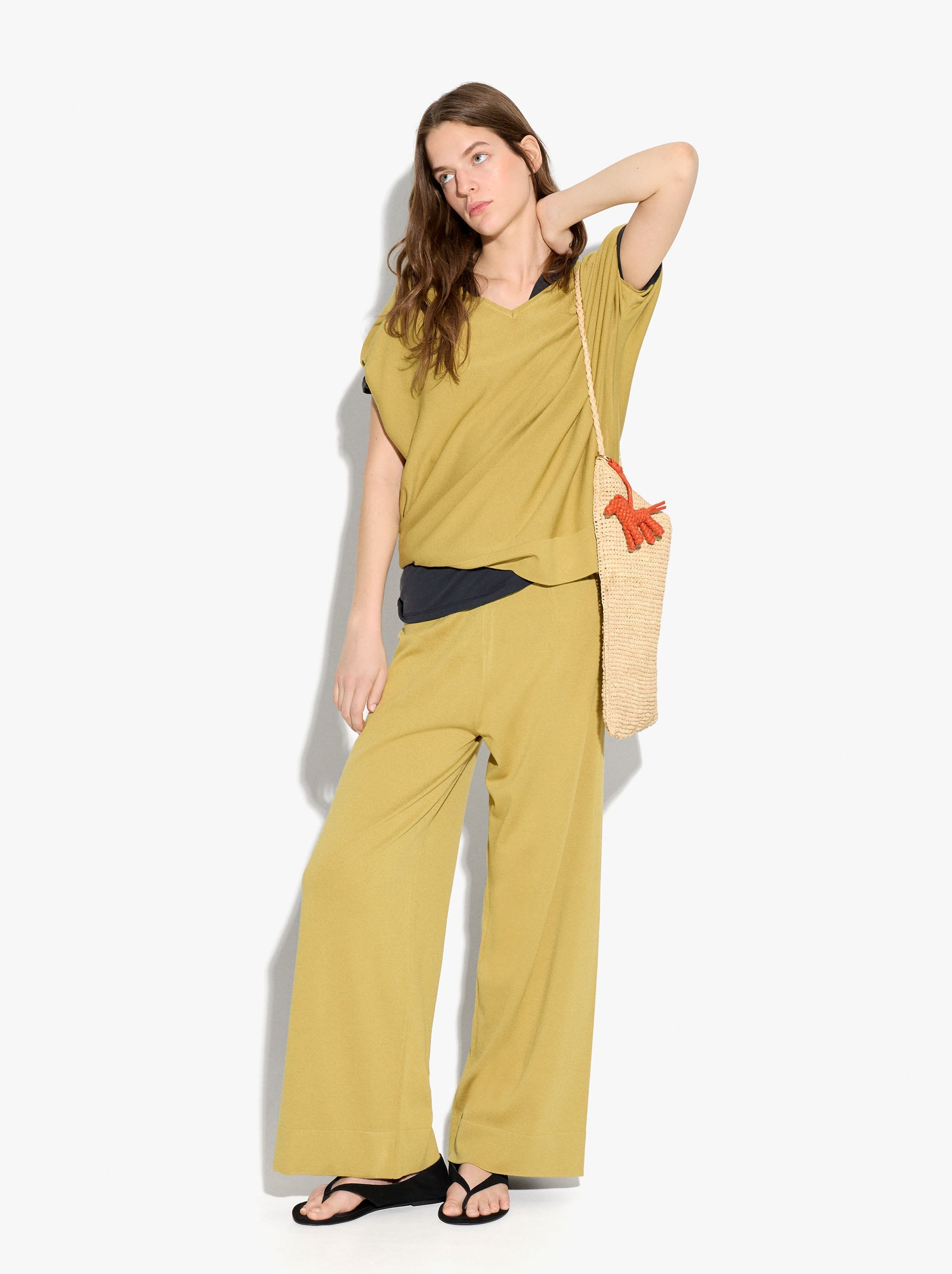 Pantalón De Punto Cintura Elástica