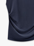 Top Liso Con Fruncidos