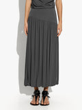 Falda Lisa Con Fruncidos