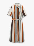 Vestido Midi Con Bolsillo Y Cinturón