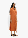 Vestido Midi Con Bolsillo Y Cinturón
