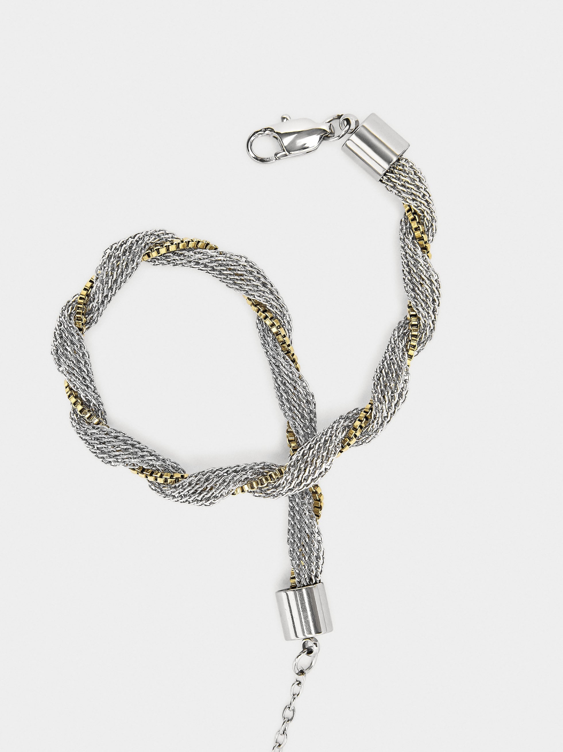 Pulsera Trenzada Bicolor - Acero Inoxidable