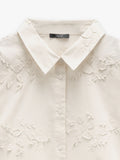 Camisa Con Bordados 100% Algodón