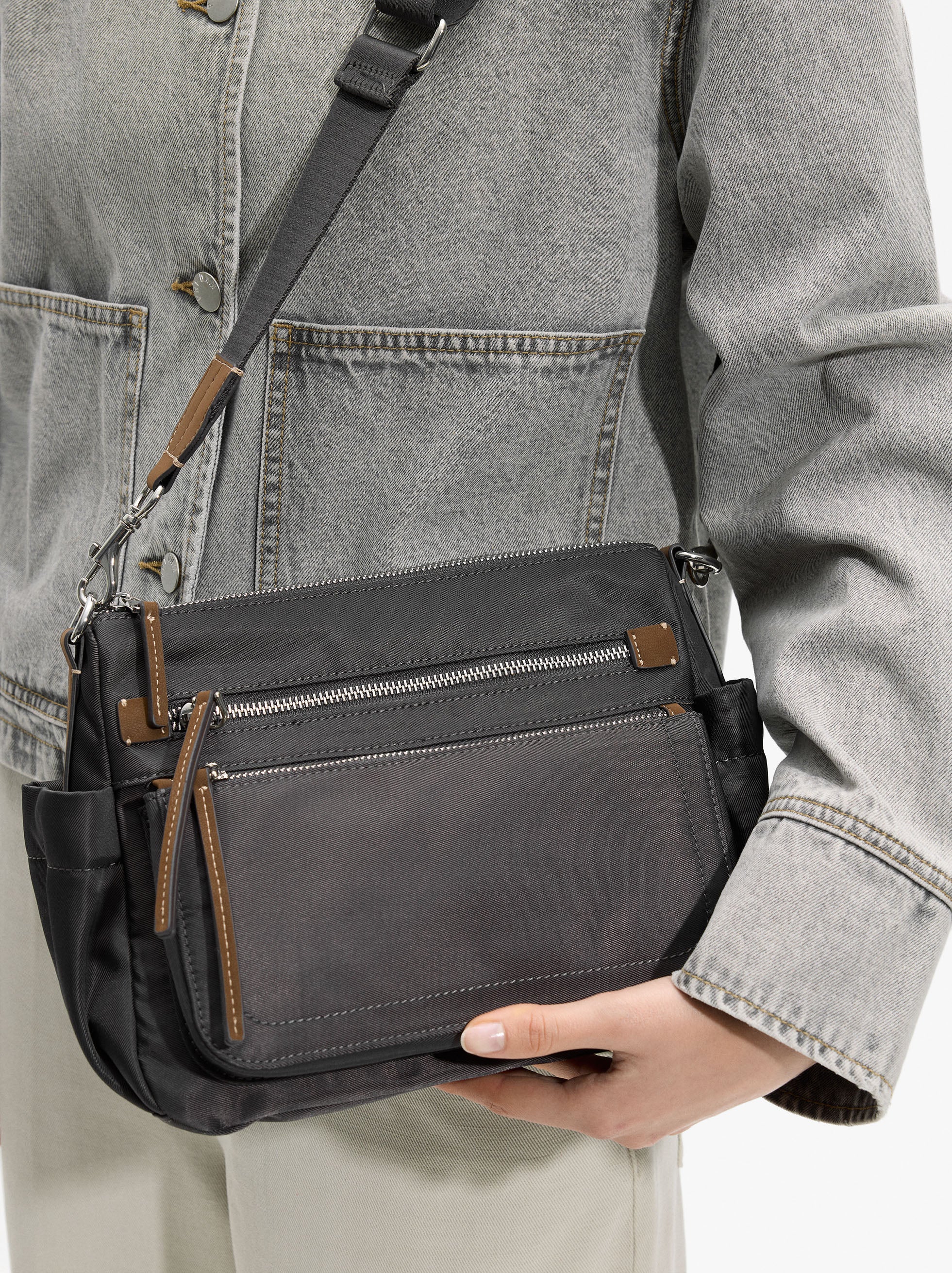 Bolso Bandolera De Nylon Bolsos Exteriores