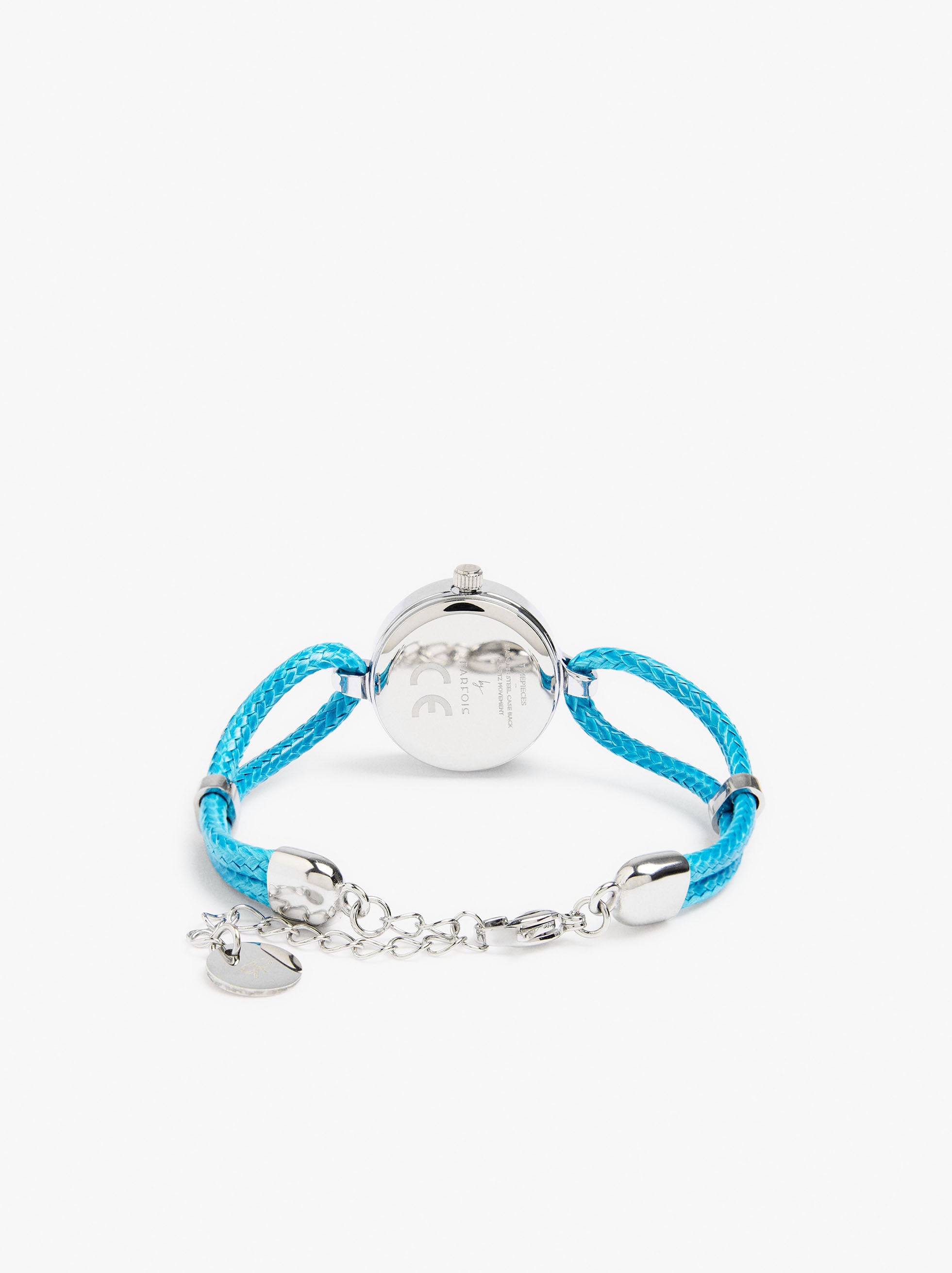 Reloj Redondo Con Pulsera De Cordón
