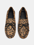 Mocasines De Piel Con Estampado Animal