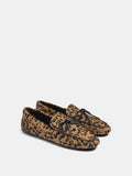 Mocasines De Piel Con Estampado Animal