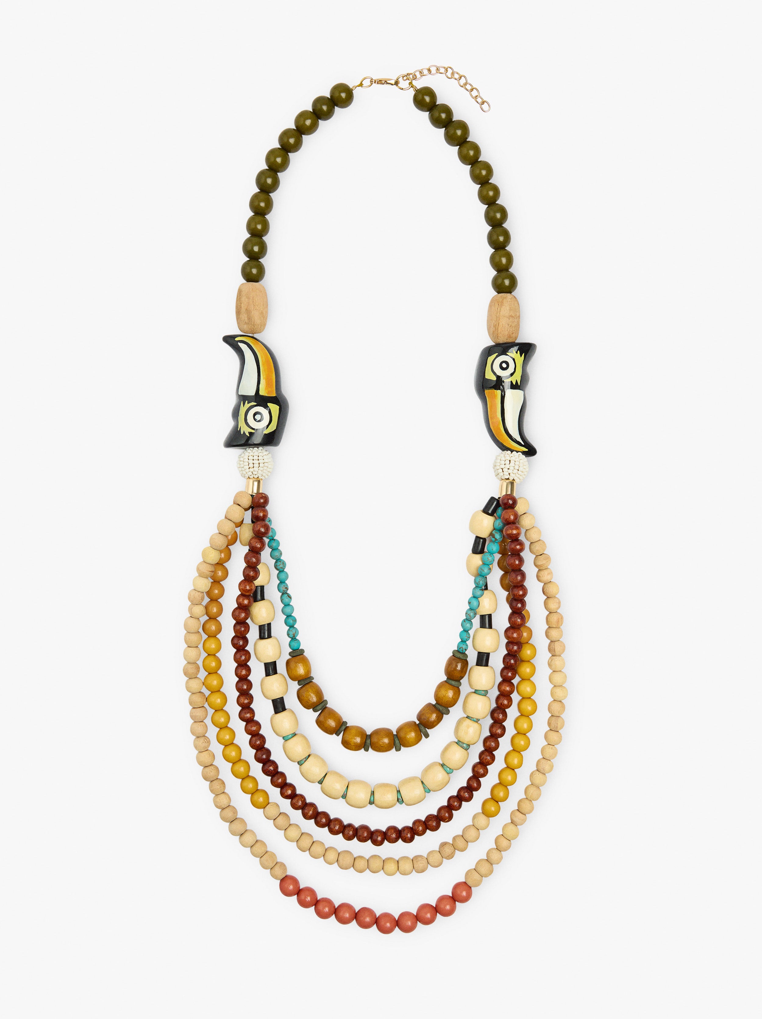 Collar Con Cuentas De Madera