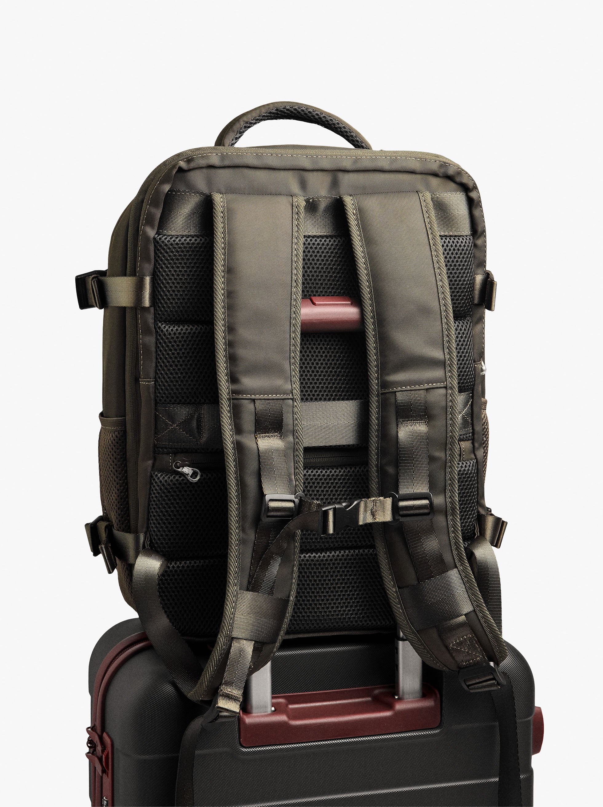 Mochila De Cabina Nylon Extensible Con Porta-Botella