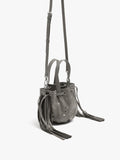 Bolso Bombonera Con Tachuelas Y Flecos Laterales
